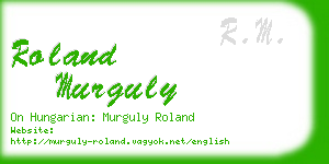 roland murguly business card